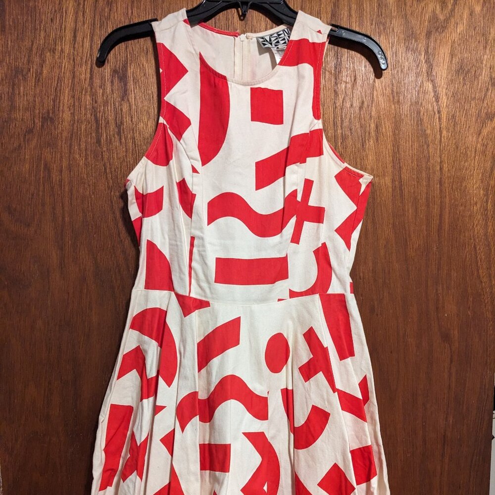 Dusen Dusen geometric skater dress (size 8)